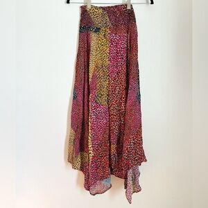 Blank London skirt maxi boho indie mixed patterns handkerchief size XS